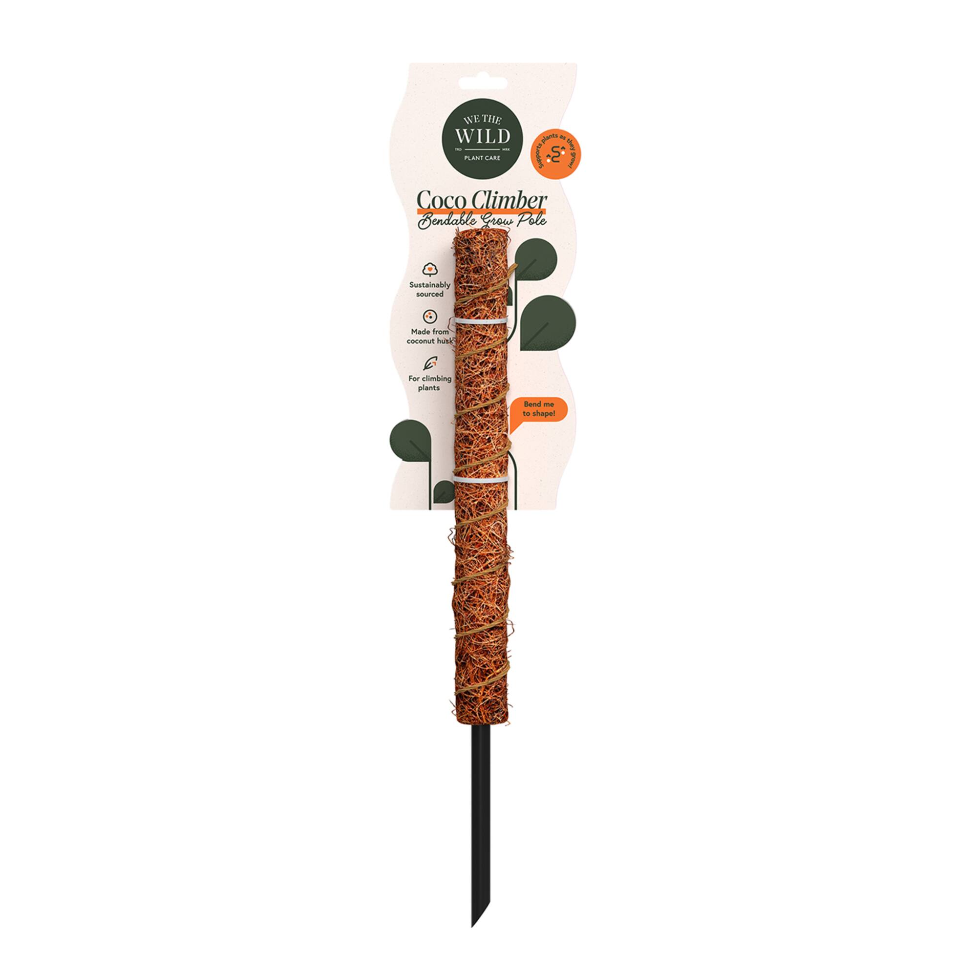 We The Wild™ 16" Coco Climber Bendable Extendable Grow Pole for Houseplants